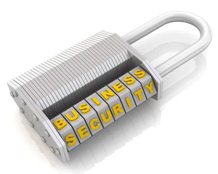 Business security. Combination padlock 库存插图