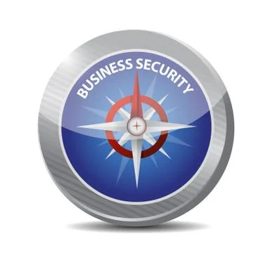 Business security compass sign concept 스톡 일러스트
