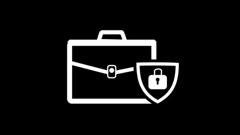 Business Security Shield Icon Animation Stock Footage 335851444