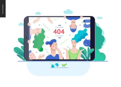 Business series - error 404 web template Stock-Illustration