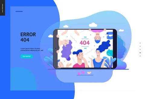 Business series - error 404 web template イラスト素材