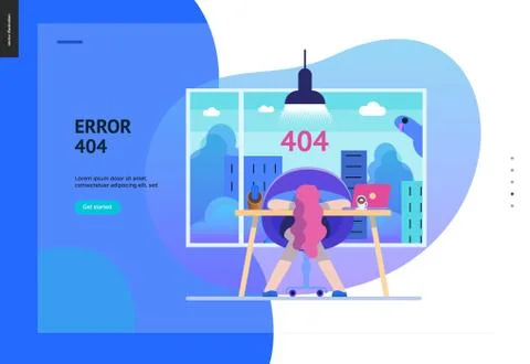 Business series - error 404 web template Stock-Illustration
