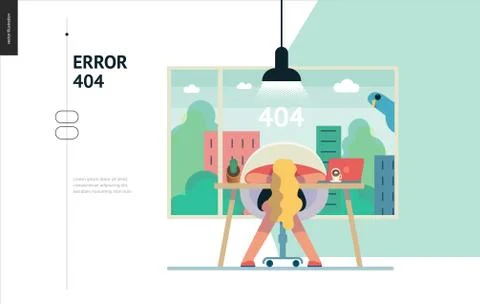 Business series - error 404 web template Illustrazione stock