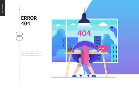 Business series - error 404 web template Stock-Illustration