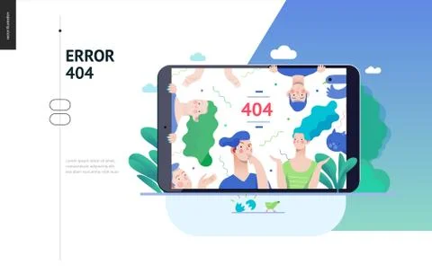 Business series - error 404 web template Stock Illustration