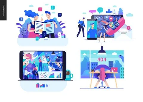 Business series - set Stock Illustration