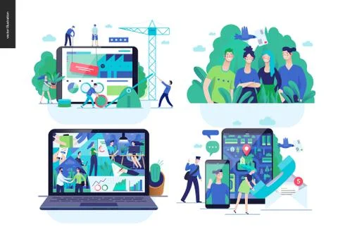 Business series - set Stock Illustration