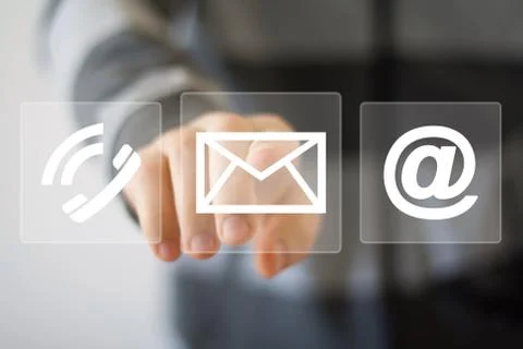 Business set button web messaging mail sending icon sign Stock Photos