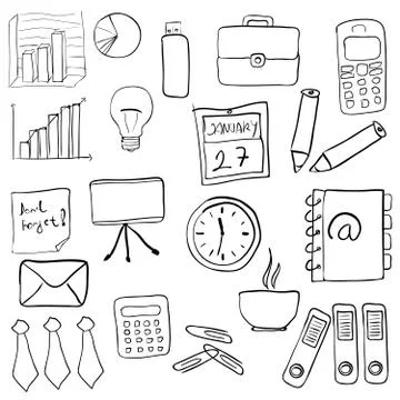 Business set Stock Illustration