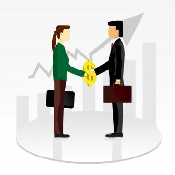 Business shaking hands 스톡 일러스트