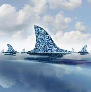 Business shark Stock Illustration