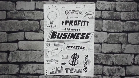 Business sheet on a gray Stock Footage 90930733