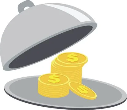 Business signs on restaurant cloche Illustrazione stock