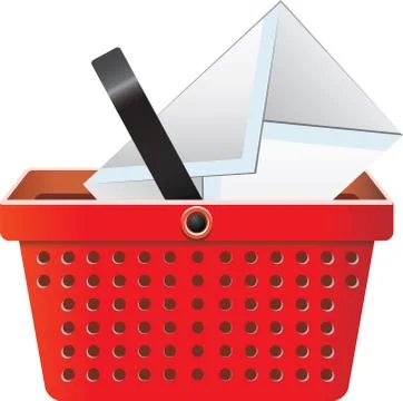 Business signs in shop basket Stock Illustration