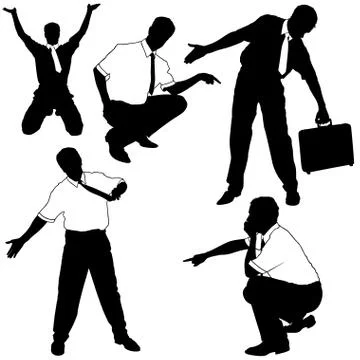Business Silhouettes Stock Illustration