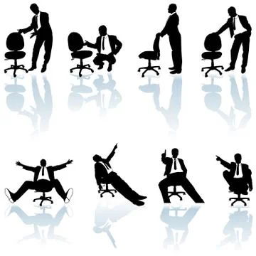 Business Silhouettes Stock Illustration