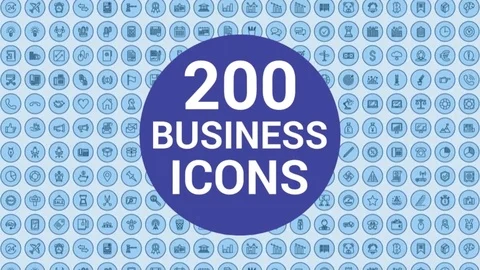 Business simple icons Stock After Effects