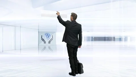 Business Slideshow with Hi-Tech Displays Stock After Effects