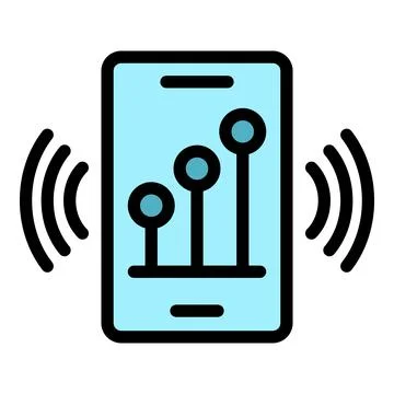 Business smartphone icon vector flat Illustrazione stock