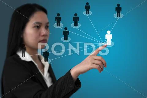 Business social network Stock Illustration