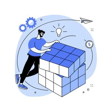 Business solution abstract concept vector illustration. 库存插图