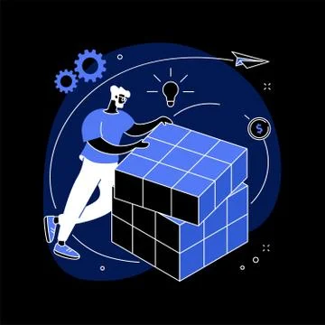 Business solution abstract concept vector illustration. 库存插图