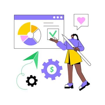 Business solution abstract concept vector illustration. Stock Illustration