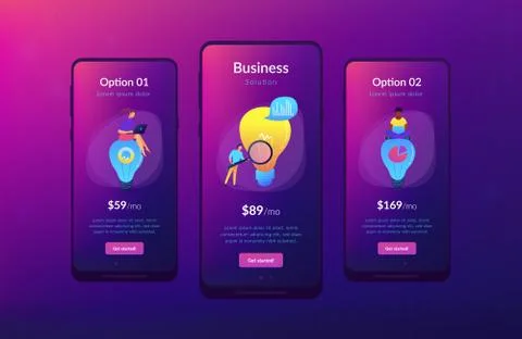 Business solution app interface template. イラスト素材