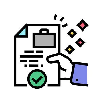 Business solution color icon vector illustration Stockillustratie