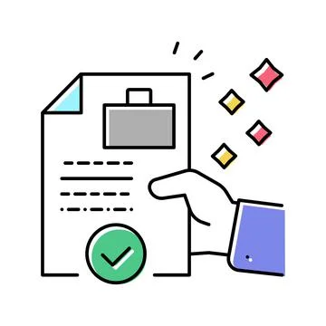 Business solution color icon vector illustration Illustrazione stock