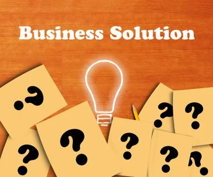 Business Solution Concept, Text Foto stock