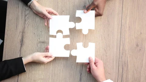 Business solution, corporate unity teambuilding concept, top view Stock Footage 239394477