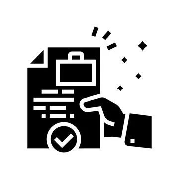 Business solution glyph icon vector illustration イラスト素材