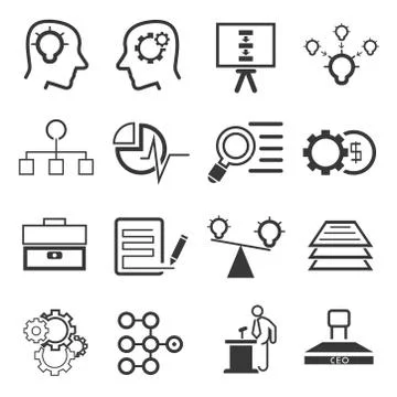 Business solution icons Stock Illustration