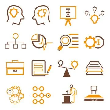 Business solution icons Stock Illustration