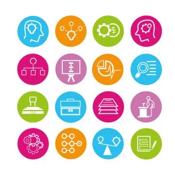 Business solution icons Stock Illustration