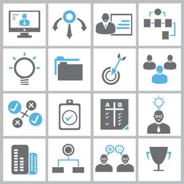 Business solution icons Stock Illustration