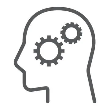 Business Solution line icon, development Stock Illustration