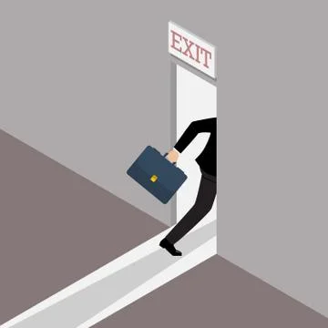 Business solution or exit strategy Stock Illustration