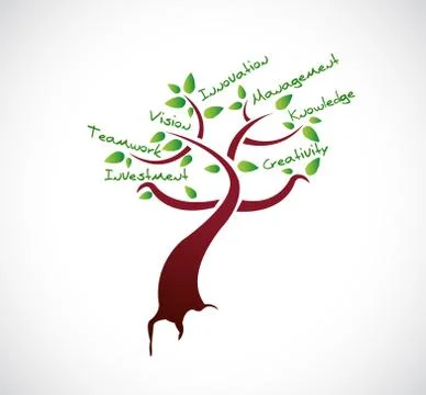 Business solution tree concept illustration design Stock Illustration