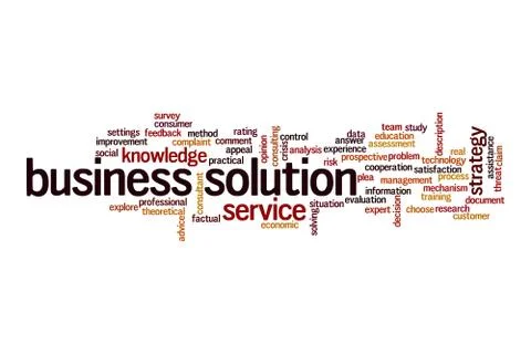 Business solution word cloud concept イラスト素材