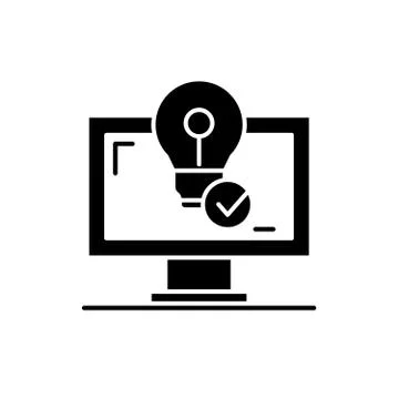 Business solutions black icon, vector sign on isolated background. Business Stock Illustration