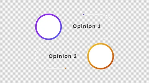 Business solutions comparison circle gradient animated infographic template Stockbeeldmateriaal 345254724