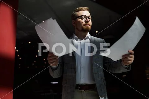 Business speaker preparing for public event Stock Photos