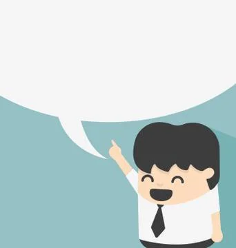 Business with speech bubbles Stock Illustration