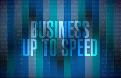 Business up to speed binary message concept 스톡 일러스트