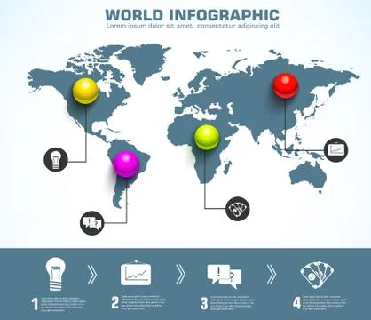 Business sphere infographic template with text fields. Vector Il Stock Illustration