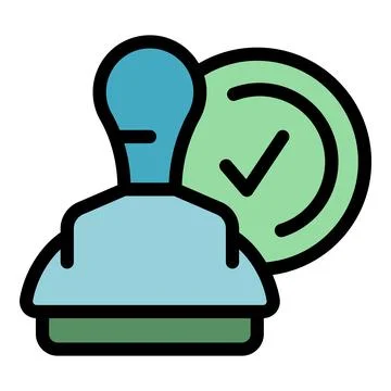 Business stamp icon vector flat 스톡 일러스트