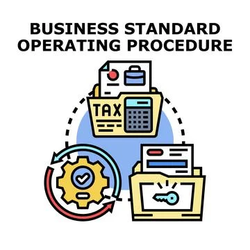 Business standard operating procedure development process concept Stock Illustration