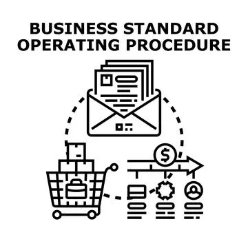 Business standard operating procedure vector illustration イラスト素材